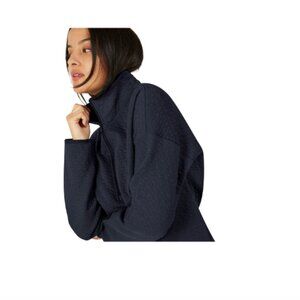 FIG Clothing Black Sporty Inga Long Half Zip Top Size Medium